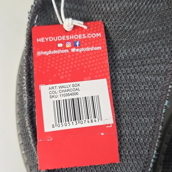 Hey Dude Charcoal and Teal Loafers NWT - Picture 7 of 15